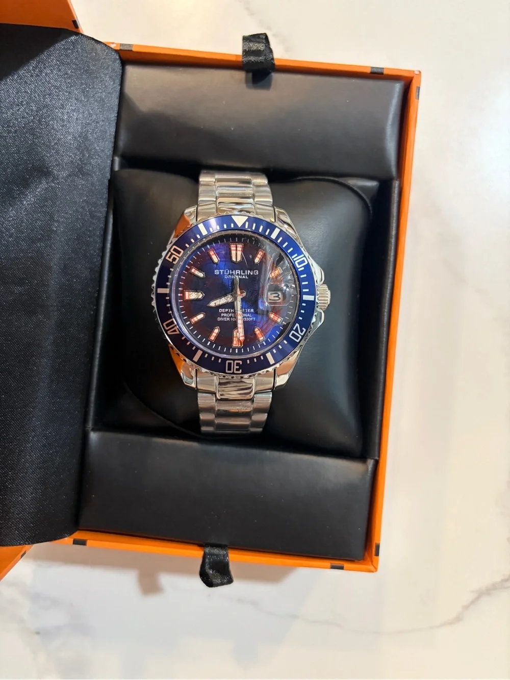 Men’s Stuhrling Original Blue Wrist Watch